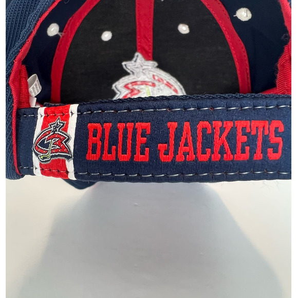 CCM Reebox NHL Columbus Blue Jackets Cap Center Ice Collection Blue/Red OS - Picture 10 of 13